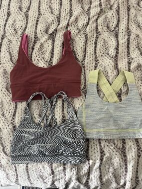 Lululemon Bundle Sports Bra’s size 4